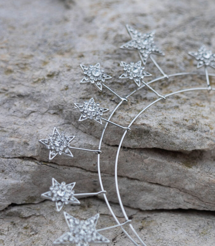 festival dress woman crown silver twinkle starlight