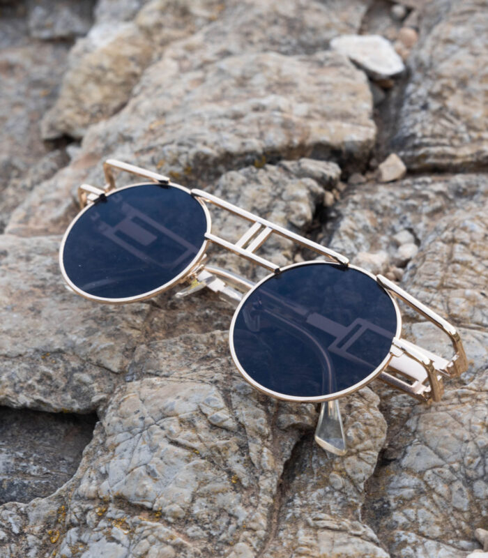 festival sunglasses sunburst shade gold black 1