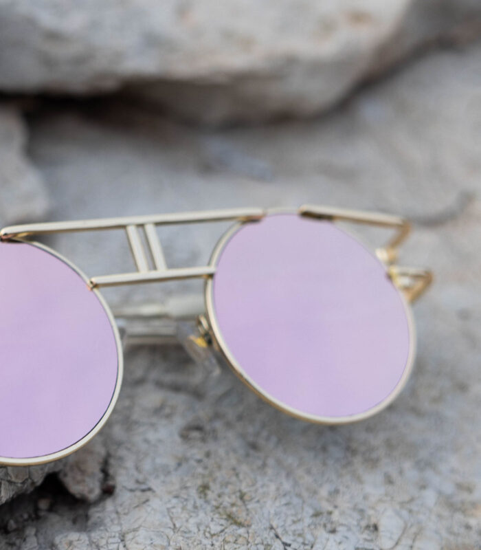 festival sunglasses sunburst shade gold purple 1