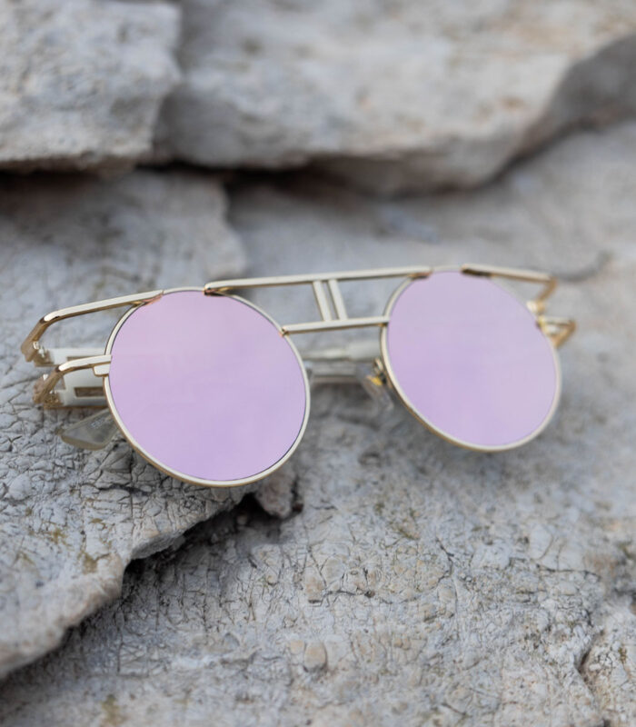 festival sunglasses sunburst shade gold purple 2