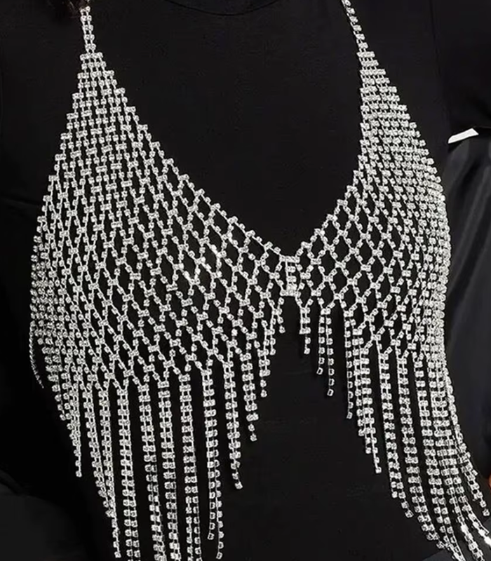 Cosmic Stardust Rhinestone Tassel Top 1