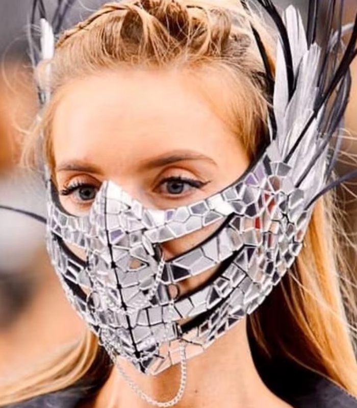 Galactic Mirror Feather Mask 1