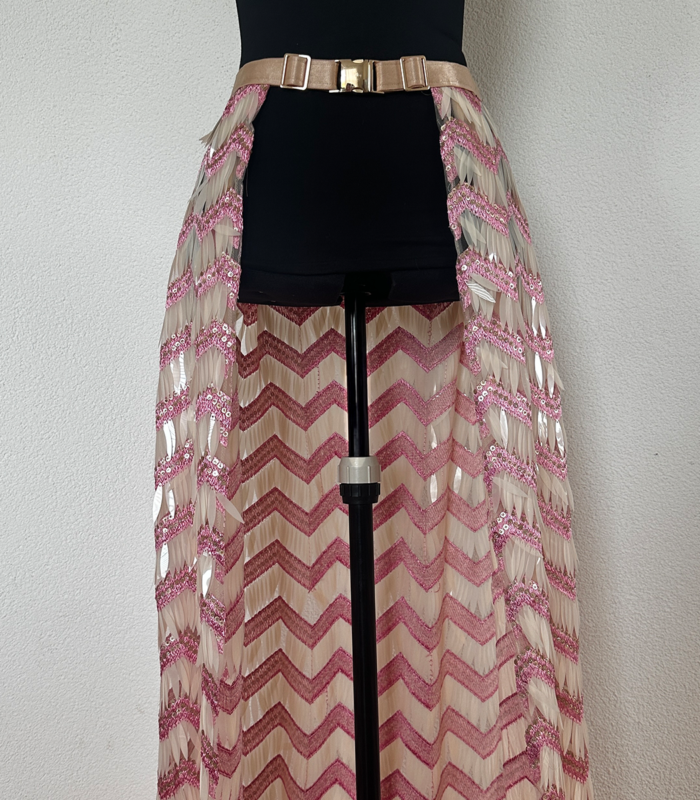 festival dress woman cosmic candy front
