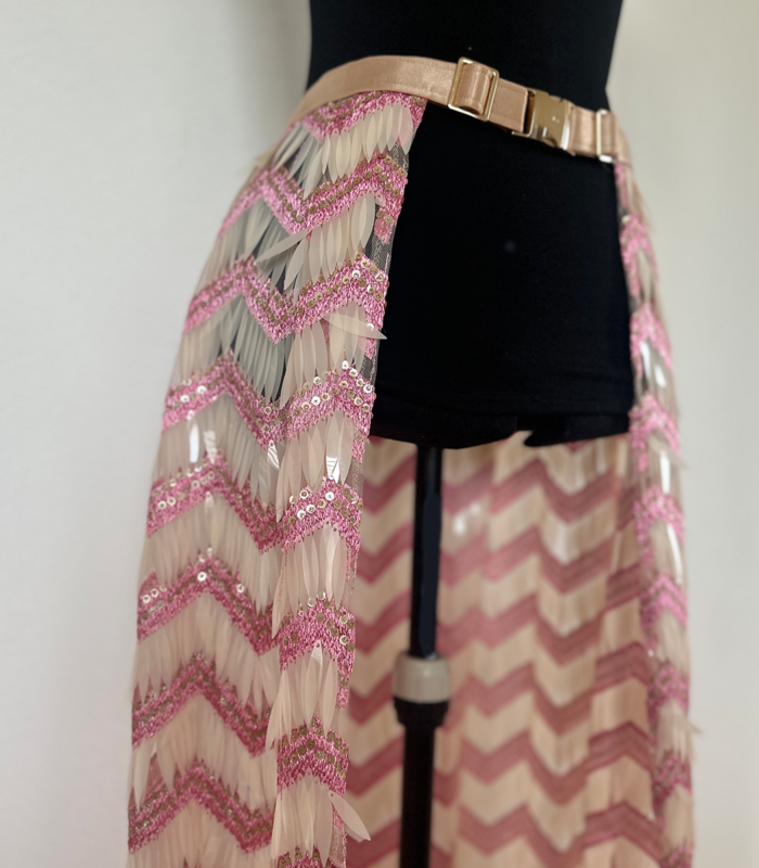 festival dress woman cosmic candy side